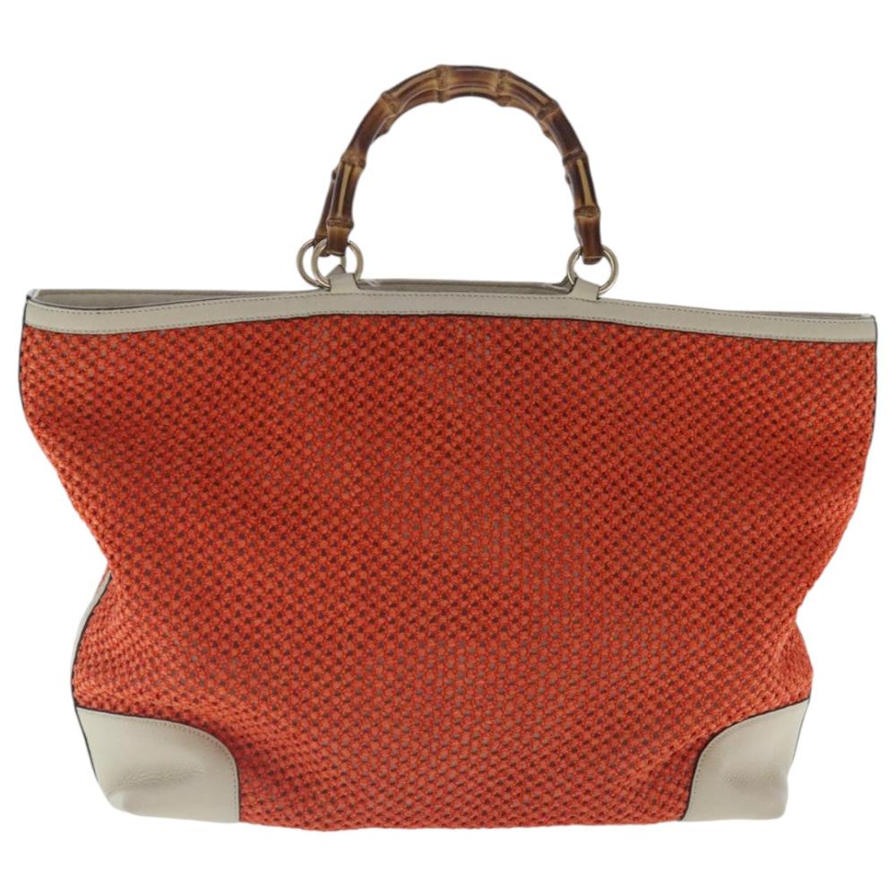 Orange Canvas Gucci Bamboo