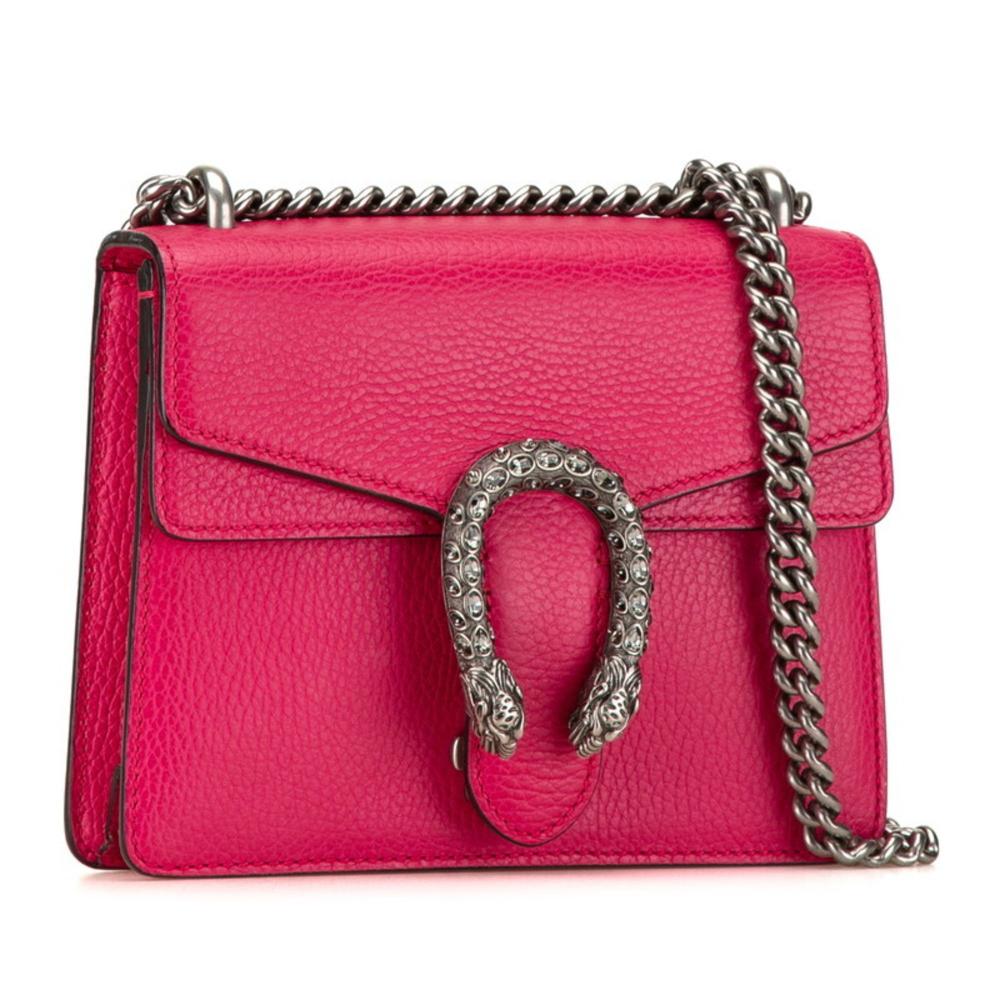 Pink Leather Gucci Dionysus
