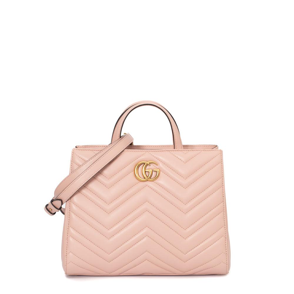 Pink Leather Gucci Marmont