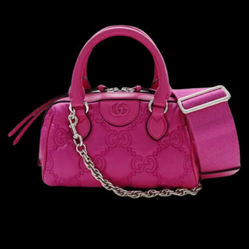 Pink Leather Gucci Shoulder Bag