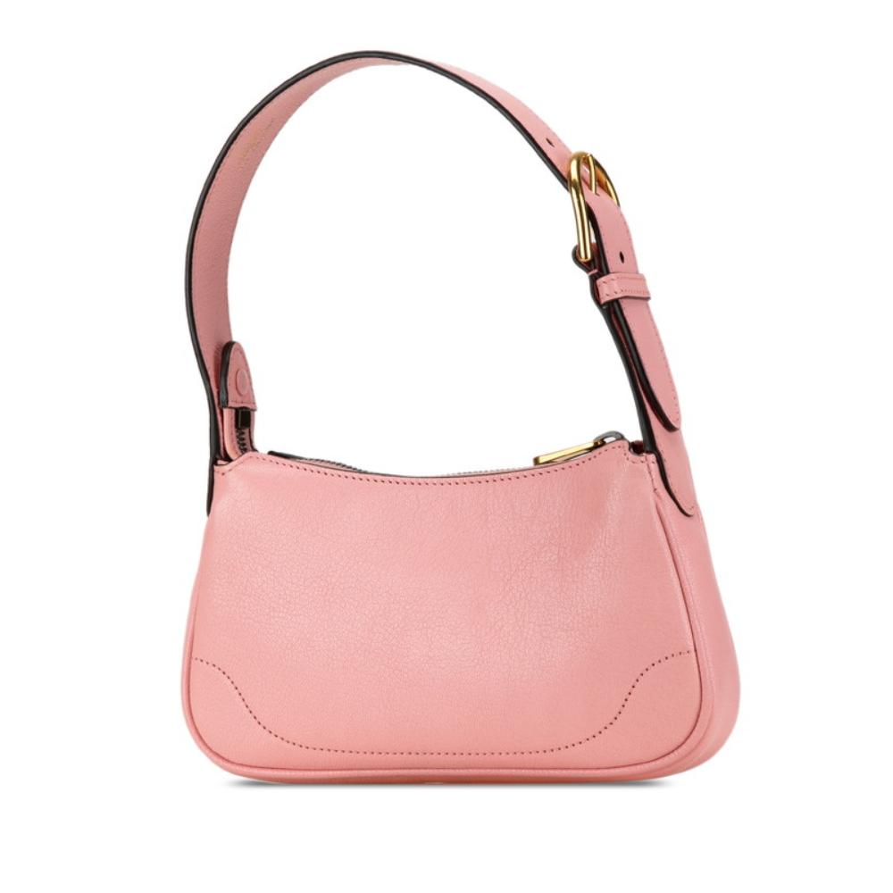 Pink Leather Gucci Shoulder Bag