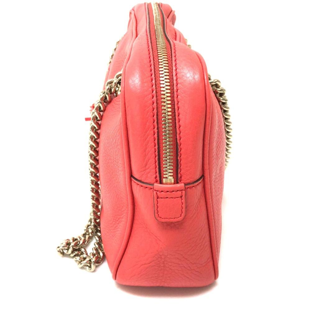 Pink Leather Gucci Shoulder Bag