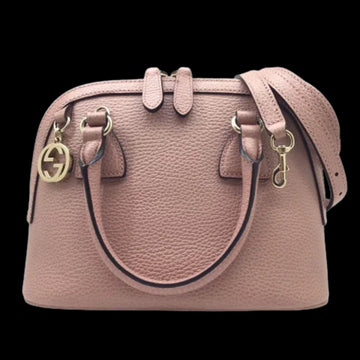 Pink Leather Gucci Tote