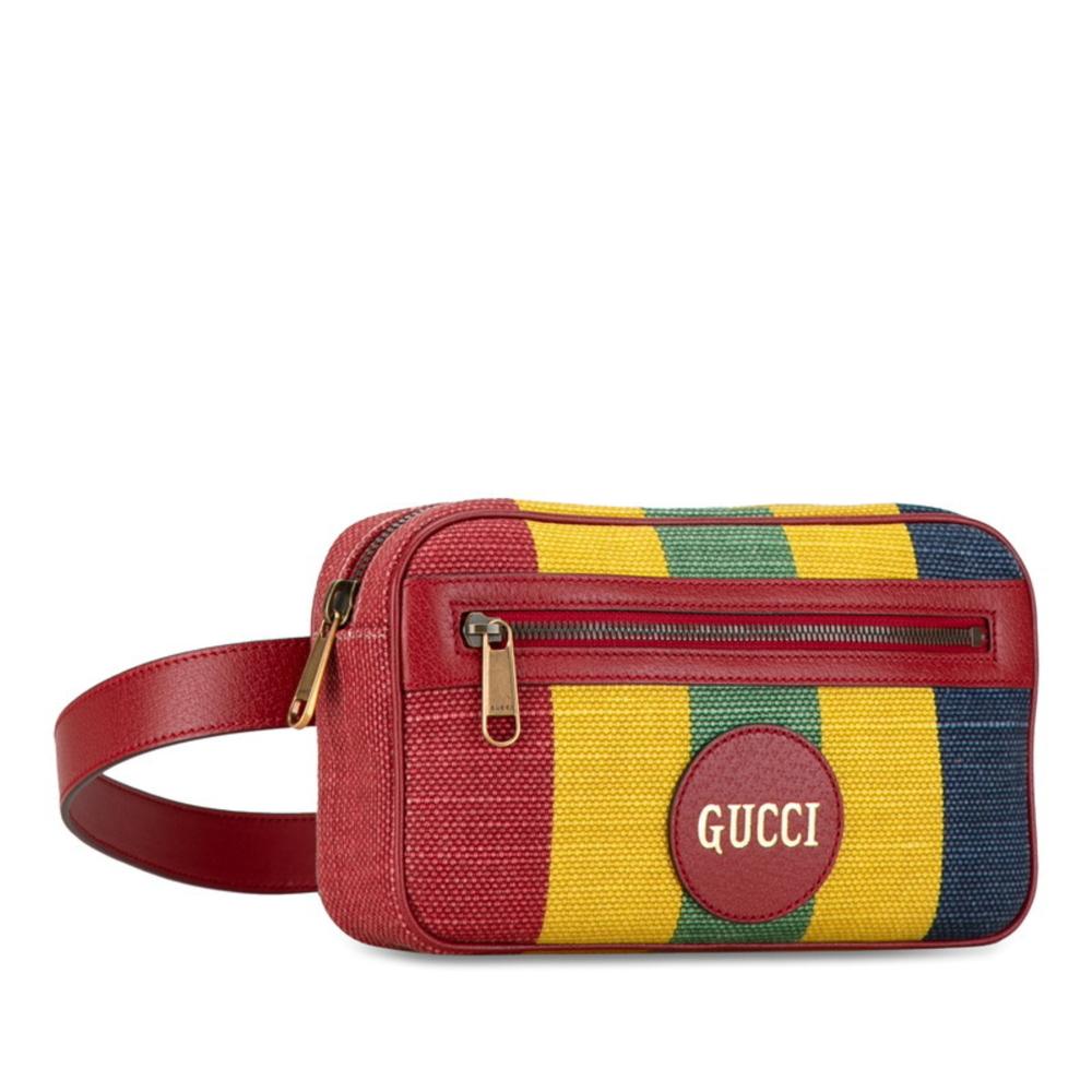Red Canvas Gucci Belt Bag