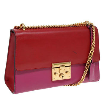 Red Leather Gucci Shoulder Bag