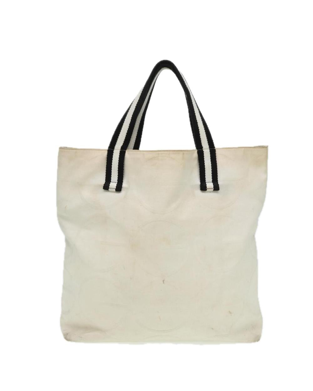 White Canvas Gucci Tote
