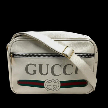 White Leather Gucci Shoulder Bag