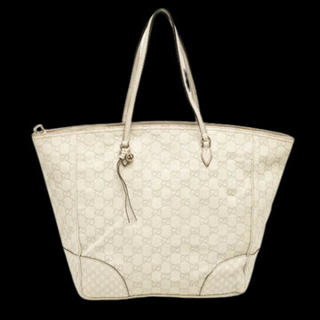 White Leather Gucci Tote
