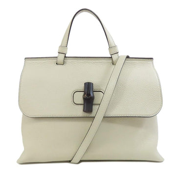 White Leather Gucci Handbag