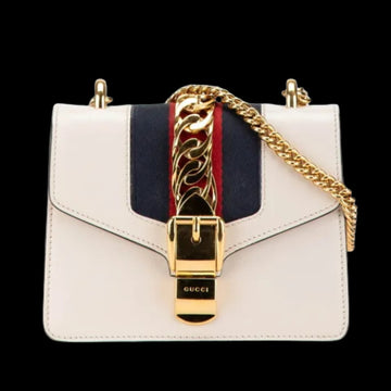 White Leather Gucci Sylvie