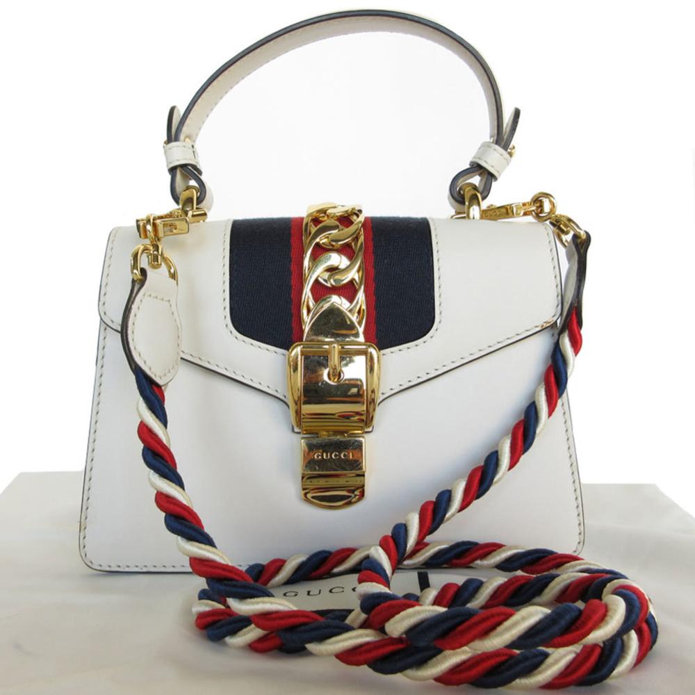 White Leather Gucci Sylvie