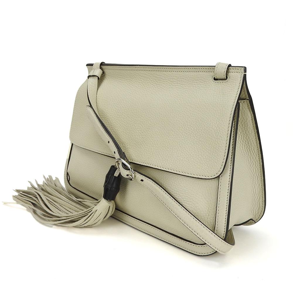 White Leather Gucci Shoulder Bag