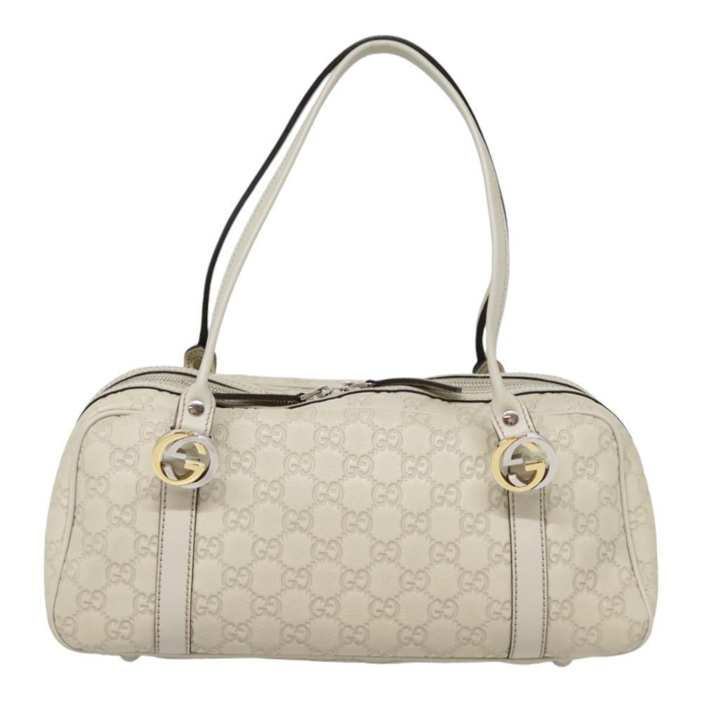 White Leather Gucci Shoulder Bag