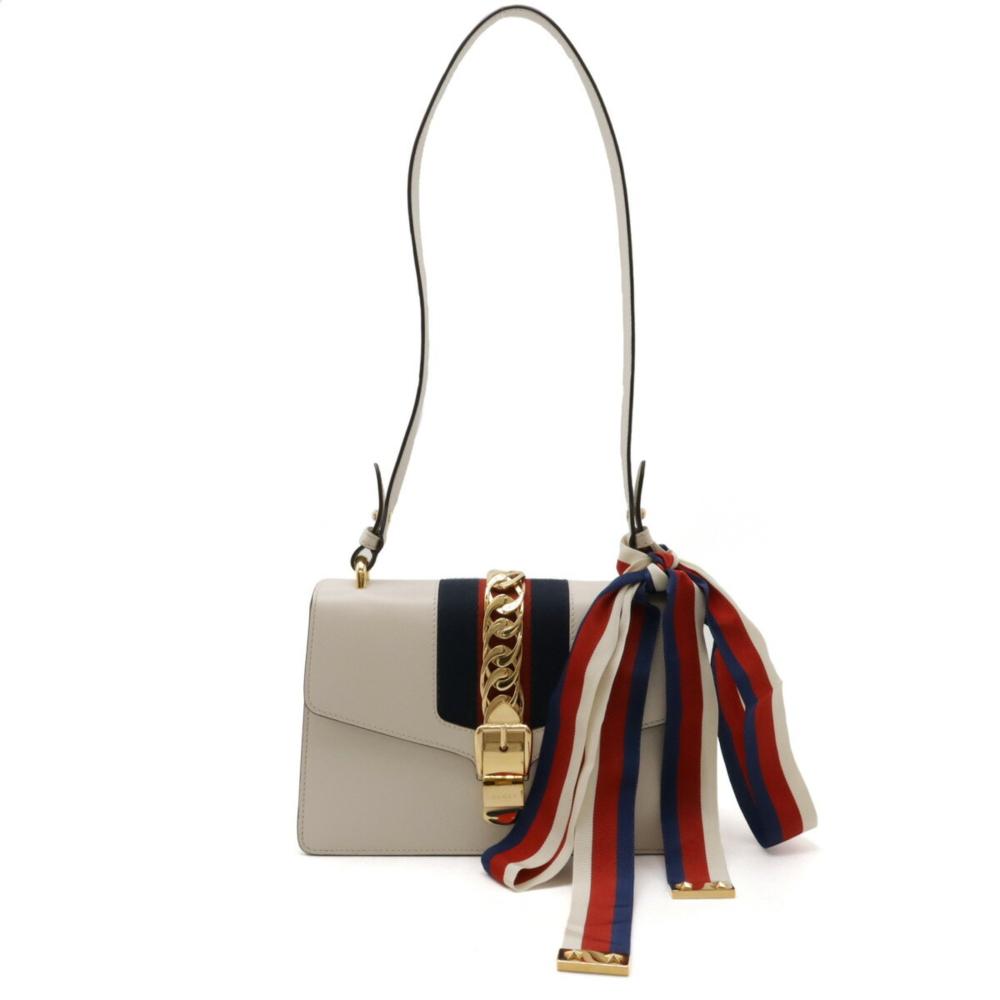 White Leather Gucci Sylvie
