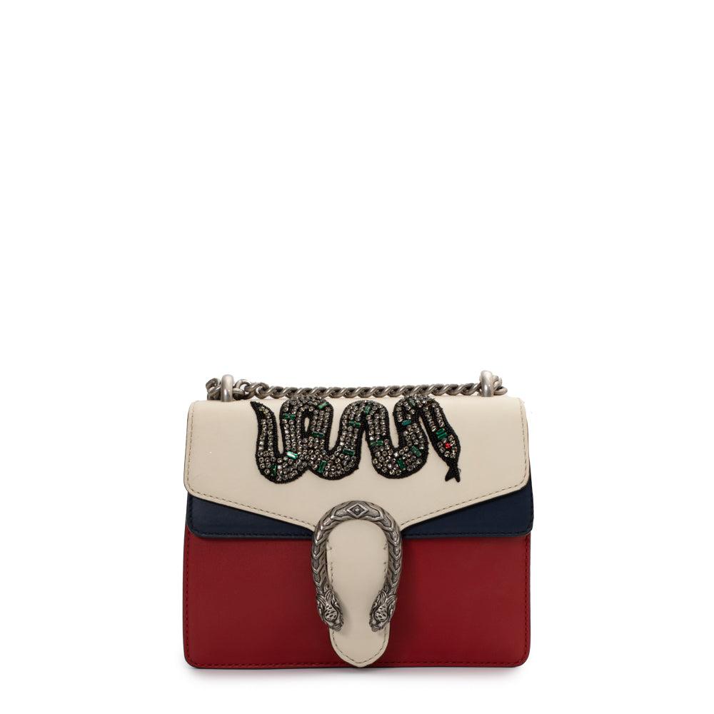 White Leather Gucci Dionysus