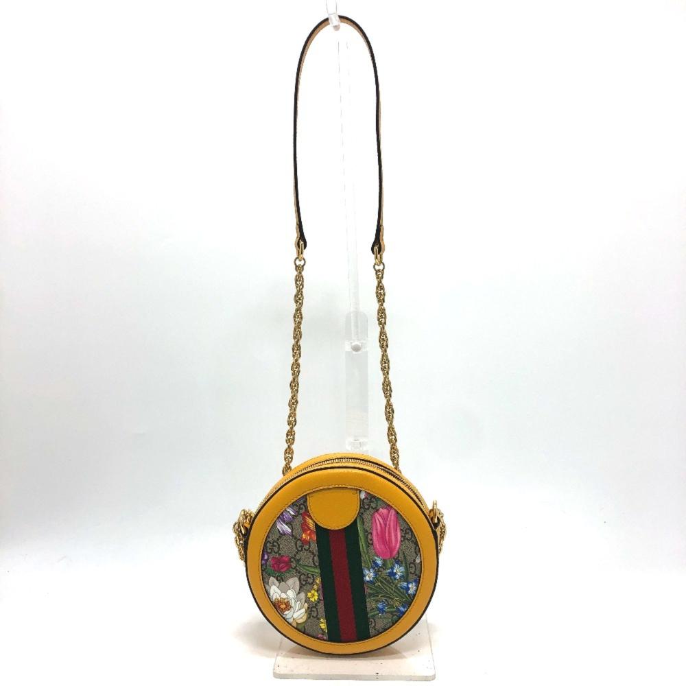 Yellow Canvas Gucci Shoulder Bag
