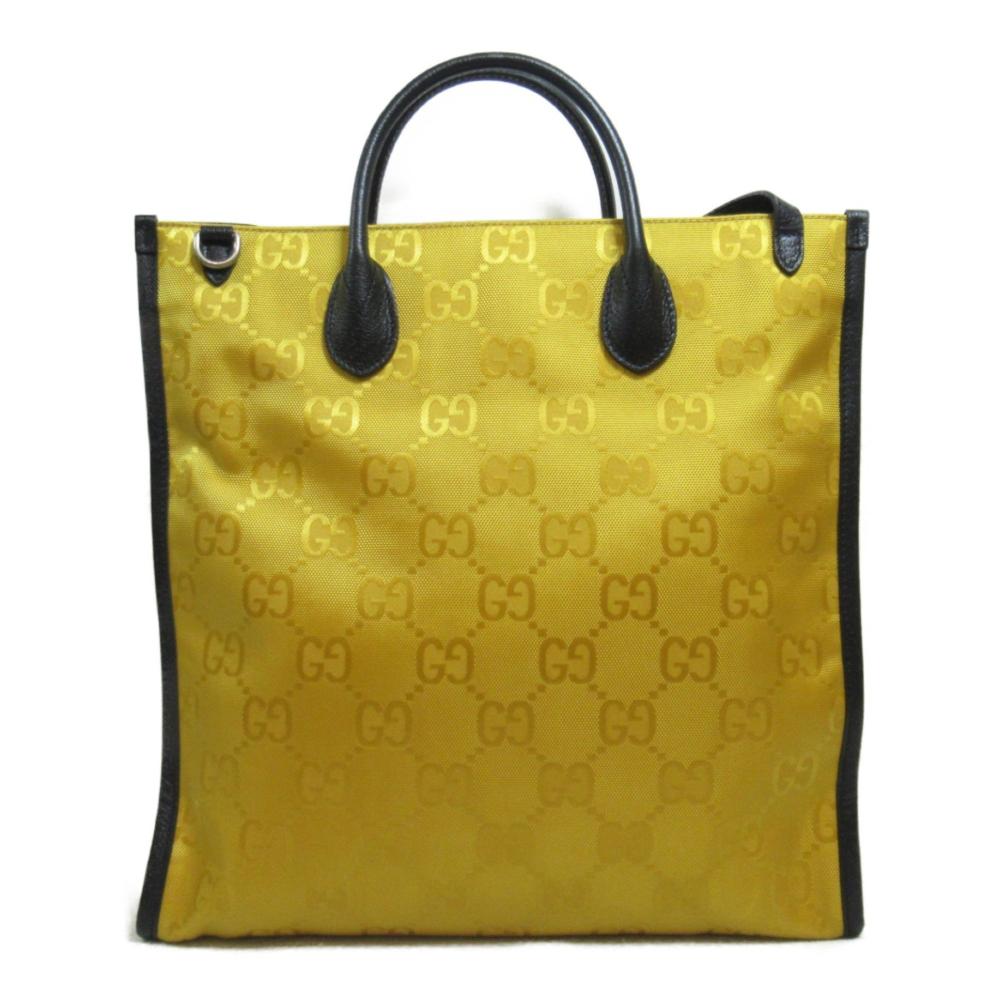 Yellow Fabric Gucci Tote