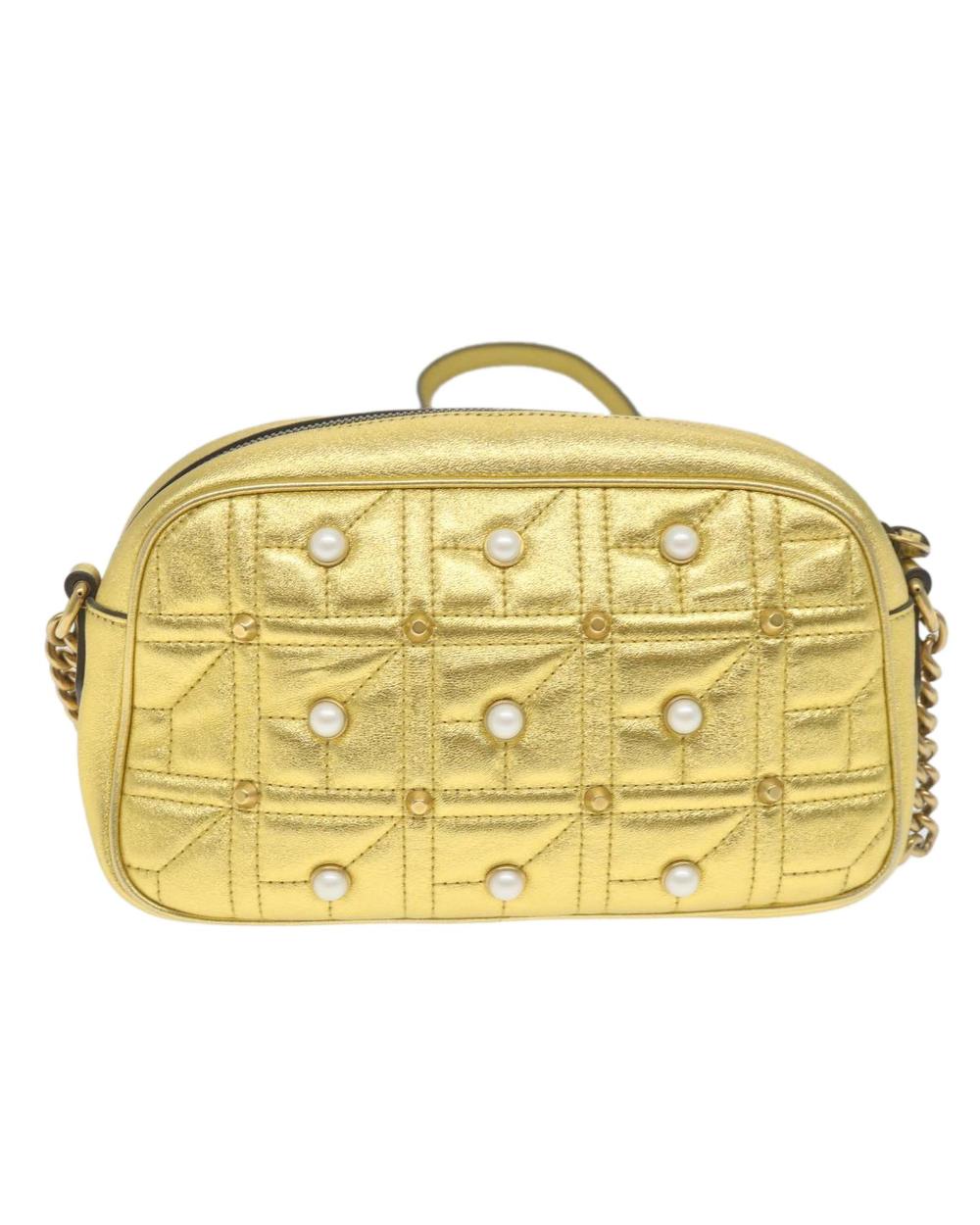 Yellow Leather Gucci Shoulder Bag