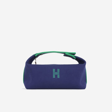 Hermès - Bride-A-Brac PM - Bleu Marine / Vert Canvas PHW -