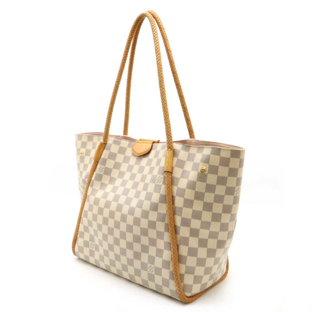 Beige Fabric Louis Vuitton Shoulder Bags