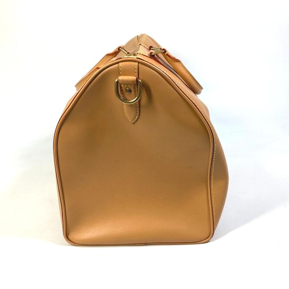 Beige Leather Louis Vuitton Keepall