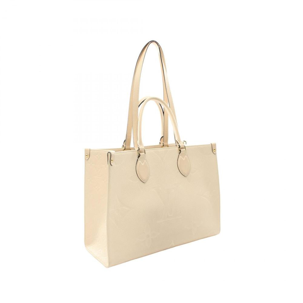 Beige Leather Louis Vuitton Tote