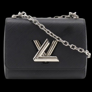Black Leather Louis Vuitton Twist