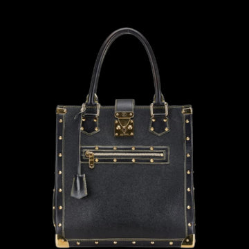 Black Leather Louis Vuitton Suhali