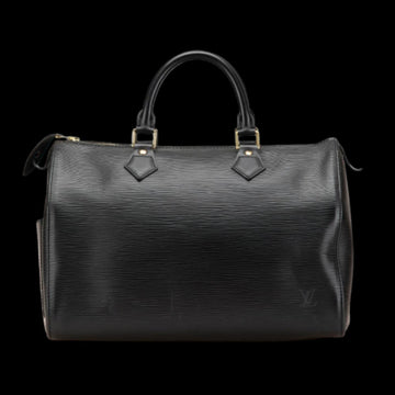 Black Leather Louis Vuitton Speedy