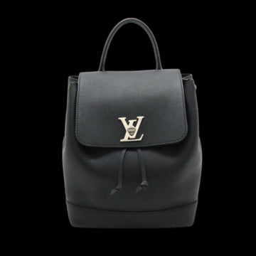 Black Leather Louis Vuitton Backpack