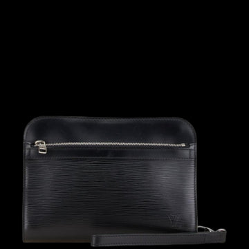 Black Leather Louis Vuitton Clutch