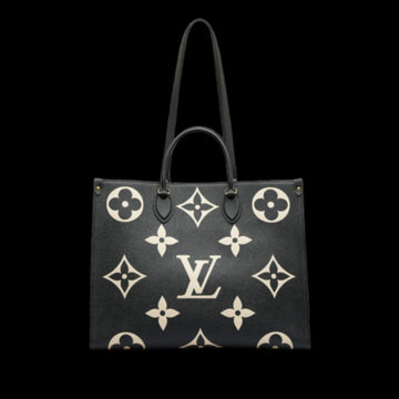 Black Leather Louis Vuitton Onthego