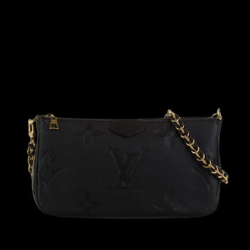 Black Leather Louis Vuitton Pochette Felicie