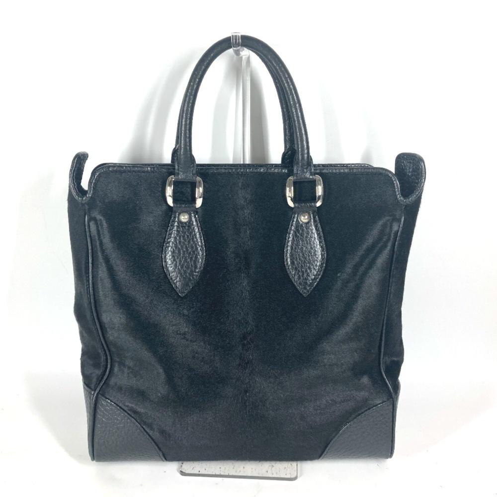 Black Leather Louis Vuitton Handbag