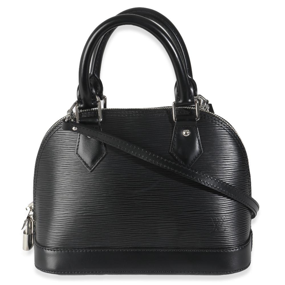 Black Leather Louis Vuitton Alma