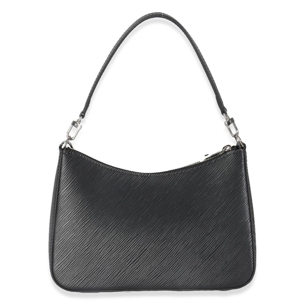 Black Leather Louis Vuitton Handbag