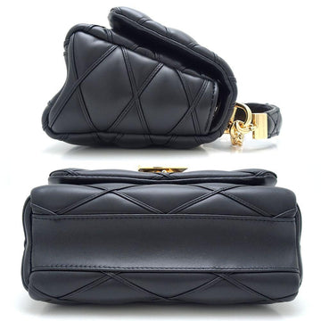 Black Leather Louis Vuitton Handbag