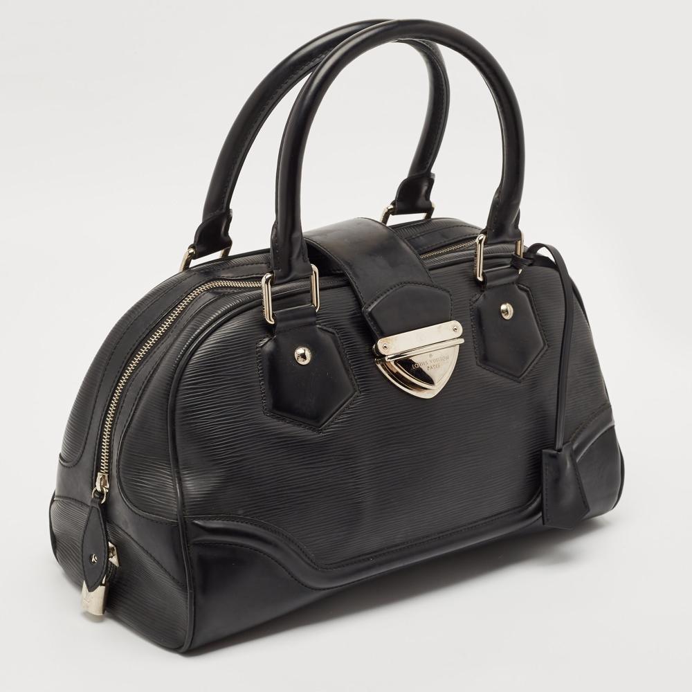 Black Leather Louis Vuitton Montaigne
