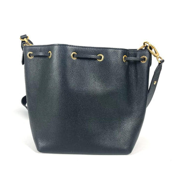 Black Leather Louis Vuitton Handbag