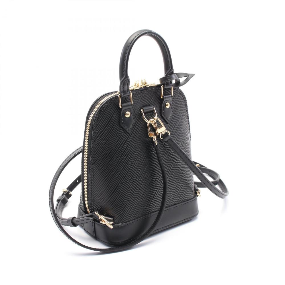 Black Leather Louis Vuitton Alma