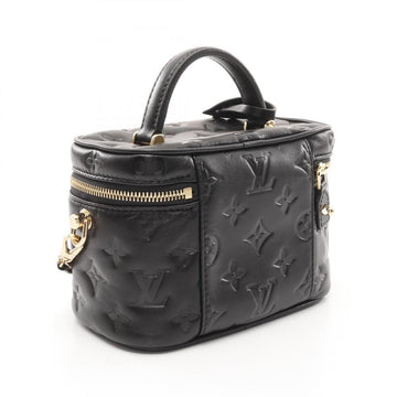 Black Leather Louis Vuitton Coussin