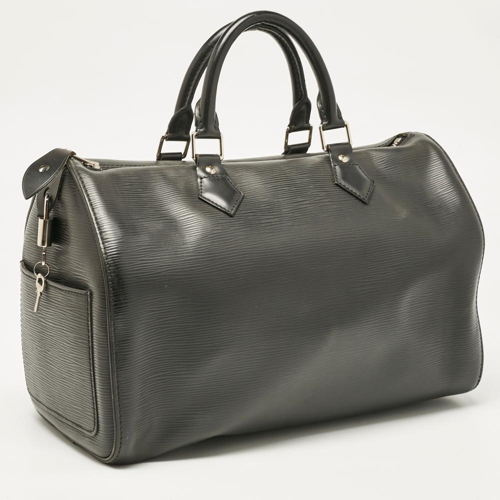 Black Leather Louis Vuitton Speedy