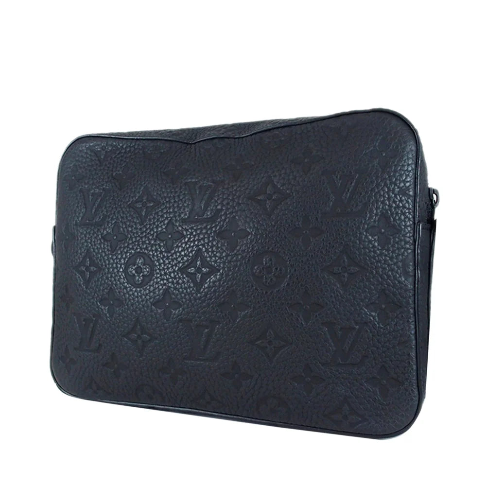 Black Leather Louis Vuitton Messenger