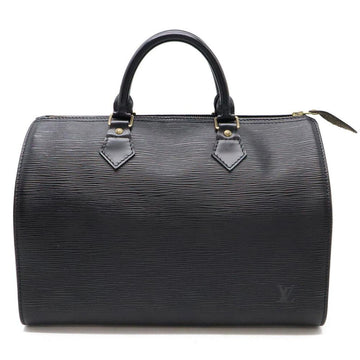 Black Leather Louis Vuitton Handbag