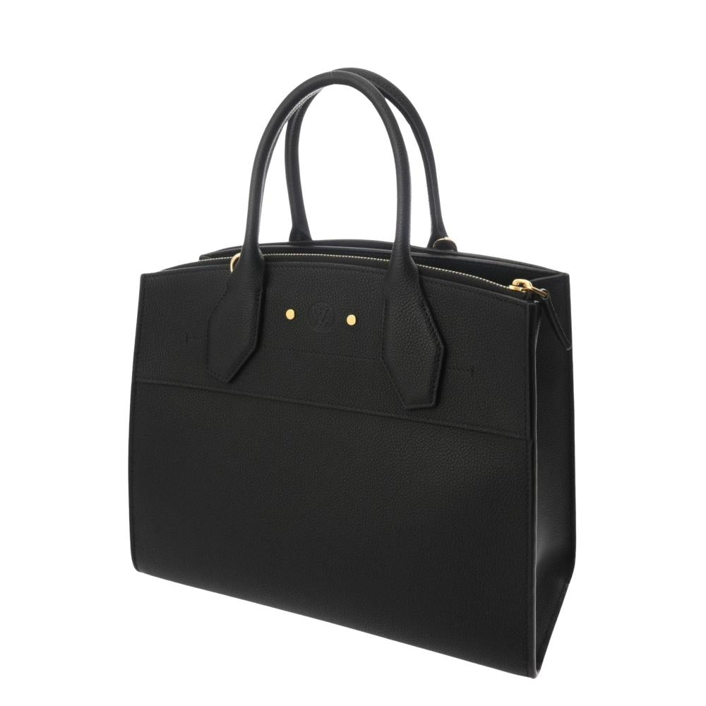 Black Leather Louis Vuitton City Steamer