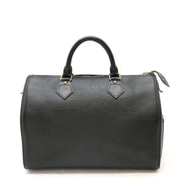 Black Leather Louis Vuitton Handbag