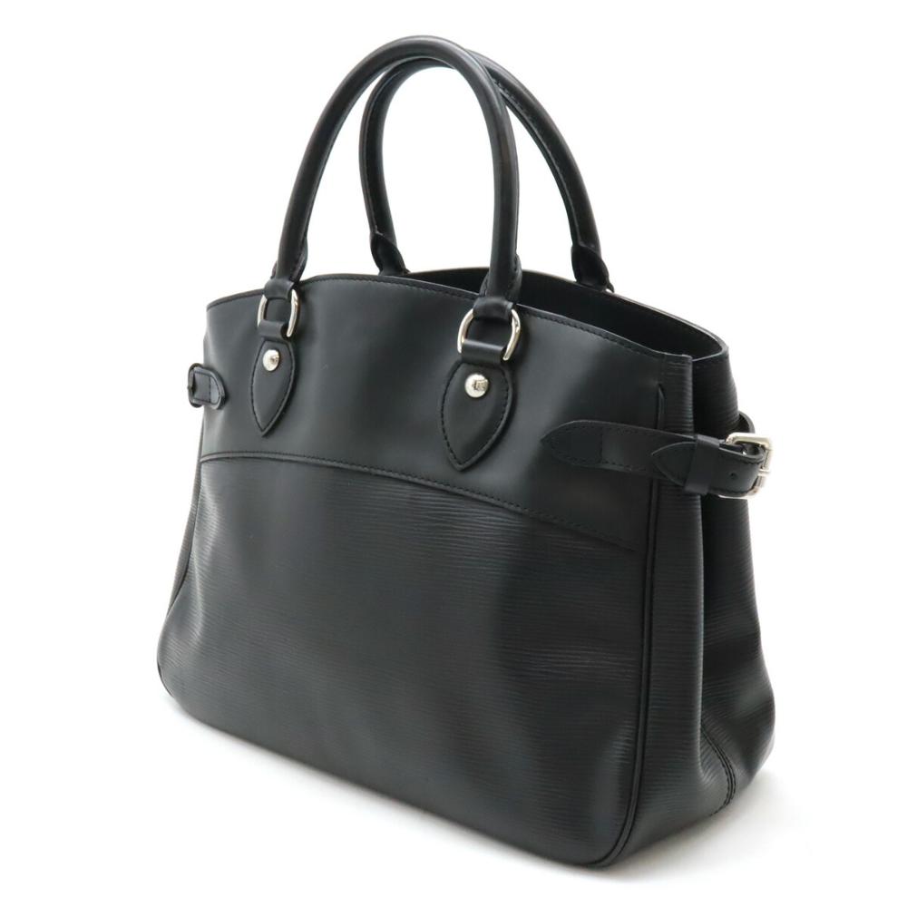 Black Leather Louis Vuitton Passy