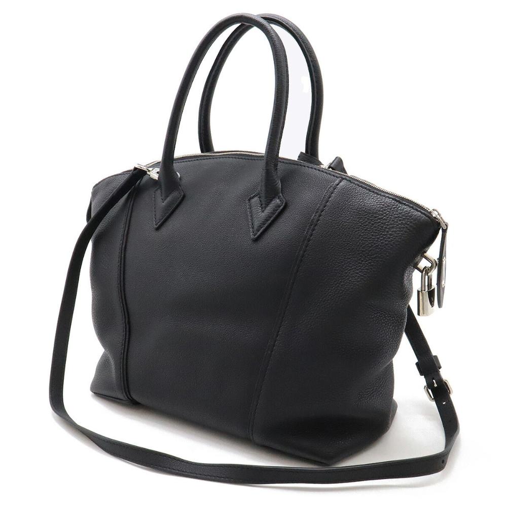 Black Leather Louis Vuitton Lockit