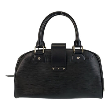 Black Leather Louis Vuitton Handbag