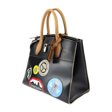 Black Leather Louis Vuitton Handbag